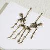Zinc Zinc Alloy Skeleton Earrings Hip Hop Imitation Human Bone Earrings Fashion Halloween Earrings  Gift