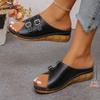 2026 Summer Fashion Women Wedge Slippers Premium Orthopedic Open Toe Shoes for Women Platform Retro Slippers Female