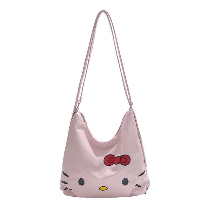 Hello Kitty Girl Large Capacity Pu Tote Bag With Breathable Waterproof Design For Daily Use