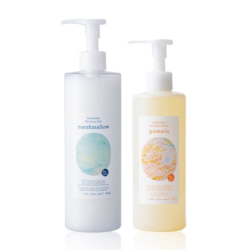 [Midwife HISAKO] Babubabu Store Additive-Free Baby Lotion Marshmallow 400ml & Baby Soap Pomelo 300ml Moisturizing for Newborns, Infants, Babies, and K