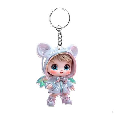Cartoon Angel Baby Keyring Pendant Backpack Decoration Auto Accessories Cute Keychain Car