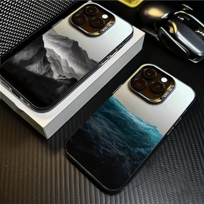 Pouzdro na telefon Pro iPhone 16E Pouzdra Pro iPhone 16 14 13 11 12 Pro Max 7 8 16 Plus XR XS X SE2 Barevný kryt s potiskem horského výhledu