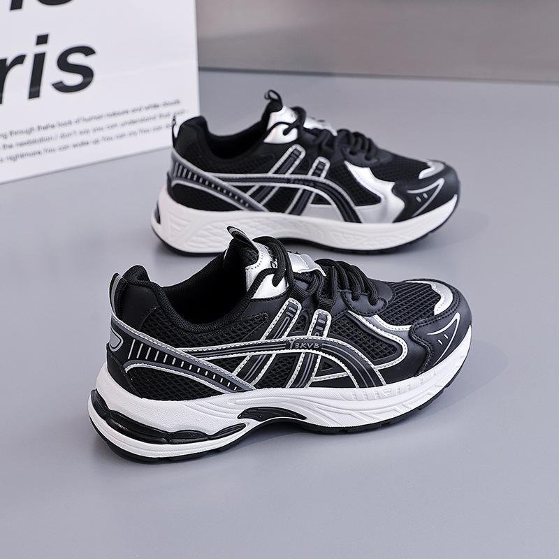 

Customized thick-soled non-slip dad shoes 2025 new spring and autumn women s shoes women s popular soft-soled versatile XN-AA-3 40 чёрный