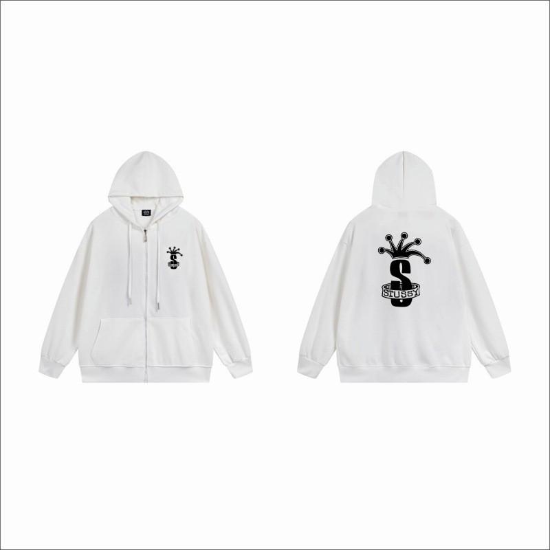 Unisex Mikina s kapucí na zip s fleecovou podšívkou a potiskem písmen Volný střih Bavlna Dlouhý rukáv Pánská Dámská