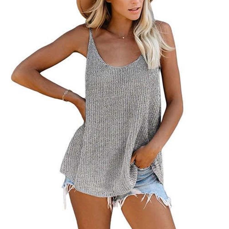 2026 Summer Women's Color Block Knit Tank Top, Round Neck Sleeveless Crochet Vest Cami for Casual Beach & Daily Wear