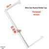 Black & White Clothing Store Stainless Steel Wall-Mounted Display Rack with Side Hooks and Shelving Brackets