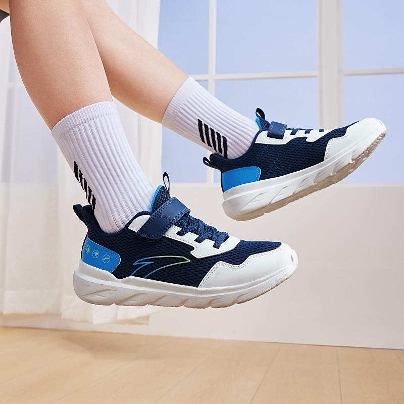 Anta Kids Non-Slip Breathable Low-Top Running Shoes Kids sneaker Blue White A12435567-6