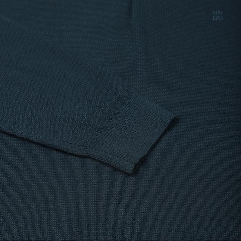 Daks Viscose Blend Waffle Knit Collar Dmp1swtl101e1