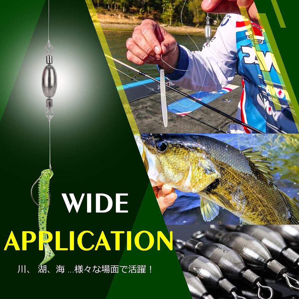 AMYSPORTS Fishing Rig Set with Weights and Medium for Fishing with and Horse Mackerel Through-hole Barrel, Cushion, Jujube, Rockfish, Squid,