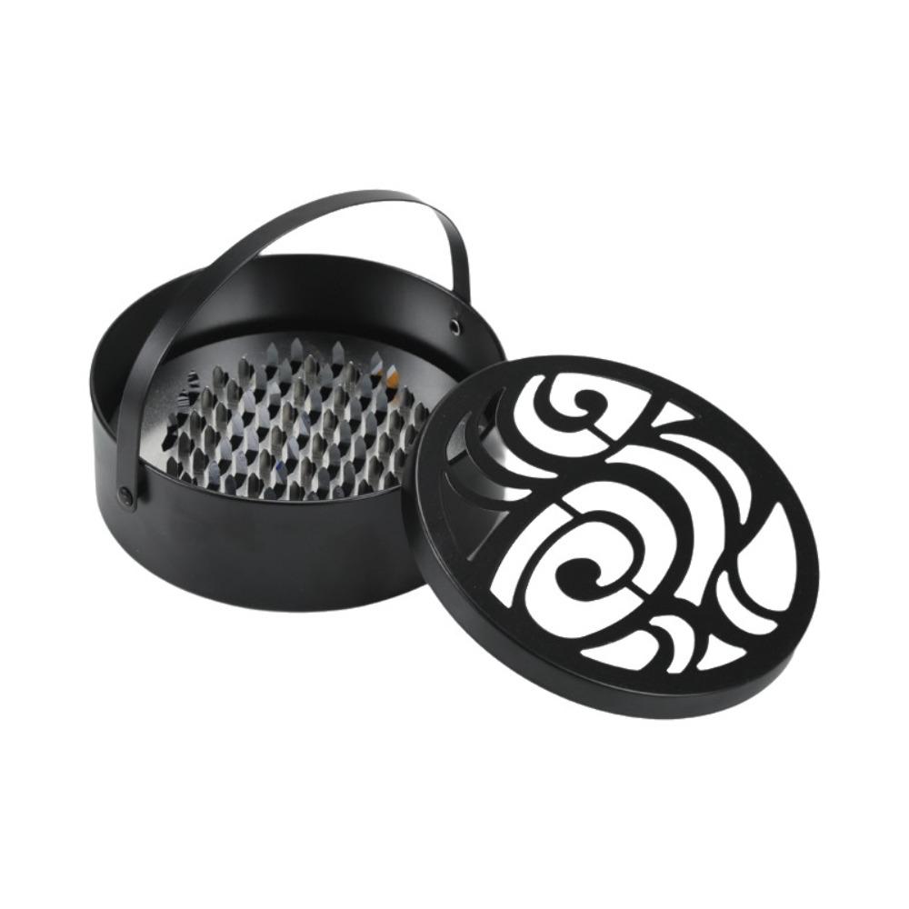 Heat-Resistant Mosquito Coils Tray Rustproof Aromatherapy Stove Fireproof Incense Holder Patio Style A