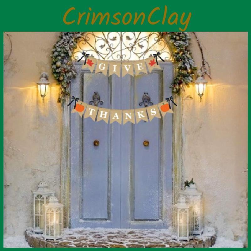 Buchstaben Give Thanks Banner Jute Flaggen Banner Thanksgiving Party Dekorationen