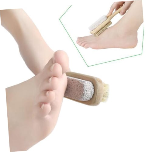 OSOLADY Foot Callus Brush with Double-Sided Pumice Pad and Bristles