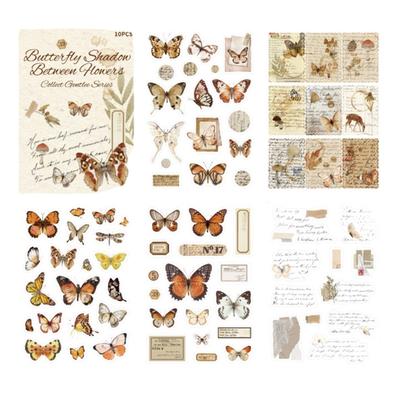 Retro Scrapbooking Sticker Cartoon Sticker Book Adhesive Sticker Photocard Sticker Book for Journal Decoration