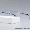 Ultra-Light Rimless Reading Glasses with Anti-Radiation Photochromic Lenses for Large Faces