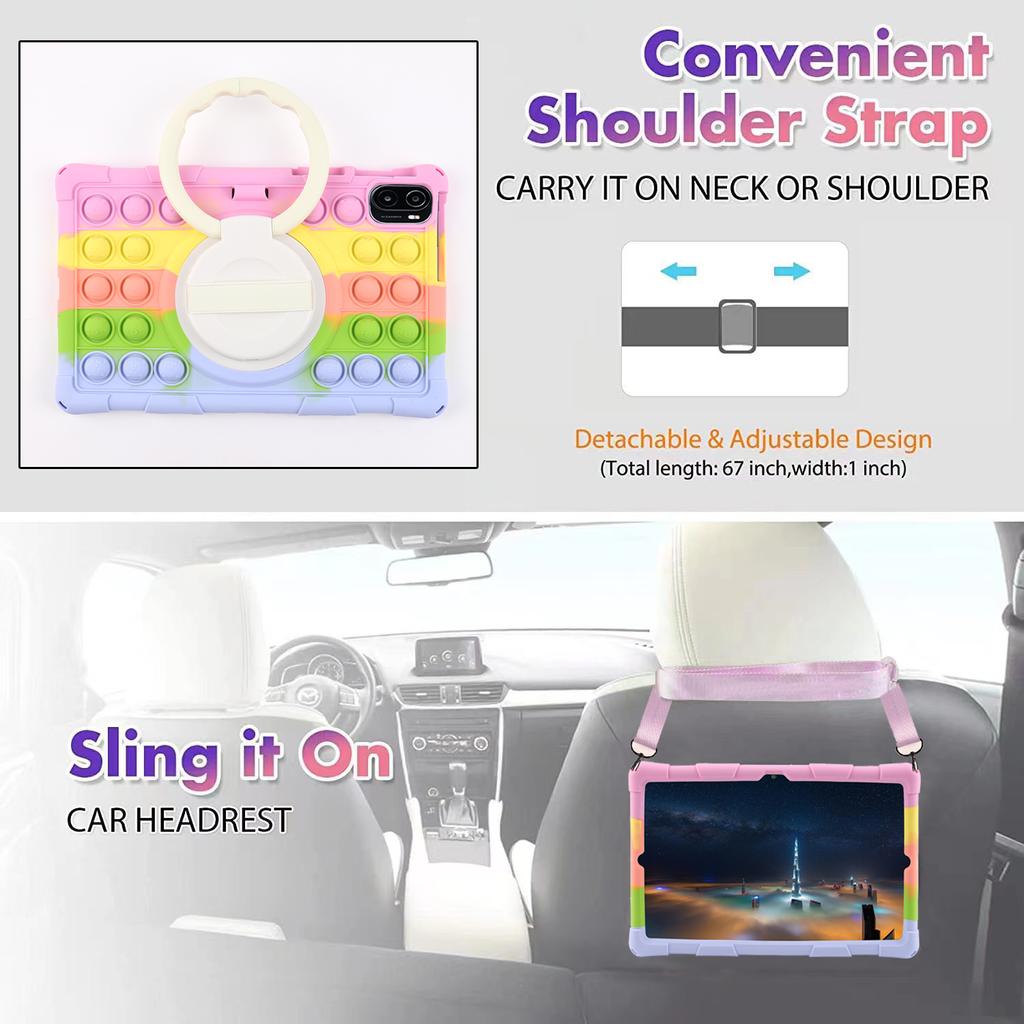 Capa à prova de choque para tablet, ipad pro 11 12.9 m2 m1 360, suporte giratório, alça de mão, ipad air 5 10.9 2022 10th air 4 2020, funda