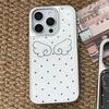 Luxury Clmj Black White Polka Dot Wings Phone Case for iPhone 17 16e 16 15 14 13 12 11 Air Pro Max X XSMAX Plus Swag Print Cover