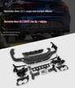 Mercedes-Benz GLC Coupe C43 Style 4-Outlet Rear Lip Stainless Steel Tailpipe