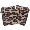 RFID Leopard Print Business Card Holder Large Capacity With Zipper Small Card Bag Credit Card Bank Card Holder