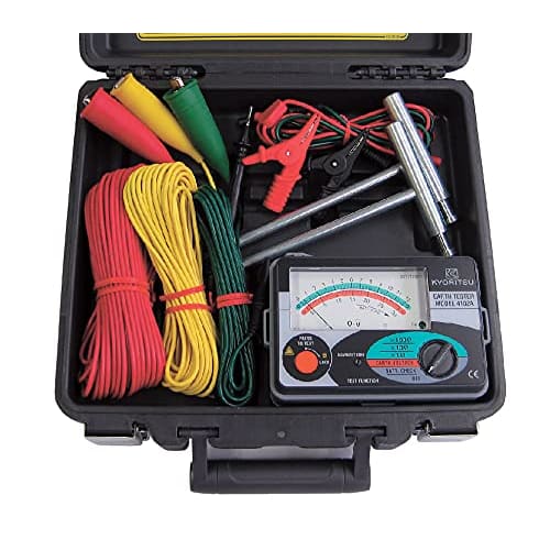 Kyoritsu Electric Meter Analog Ground Resistance Meter, Hard Type, 4102A-H