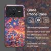 Moon Cherry Blossom Pattern Scenery Tempered Glass Phone Case for OPPO Reno 13 F 12 11 Pro 10 SE Find X3 Lite X5 A79 A58 Covers
