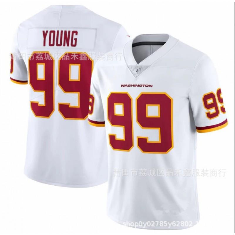 Mens NFL Washington Commanders Chase Young 99 Football Jersey Cotton Blend Sportswear Fans Casual Wear