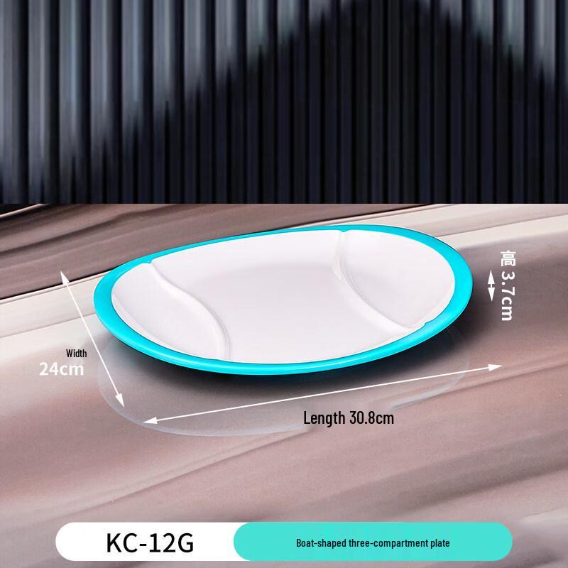 Boat-shaped 3-Compartment Fast Food Tray