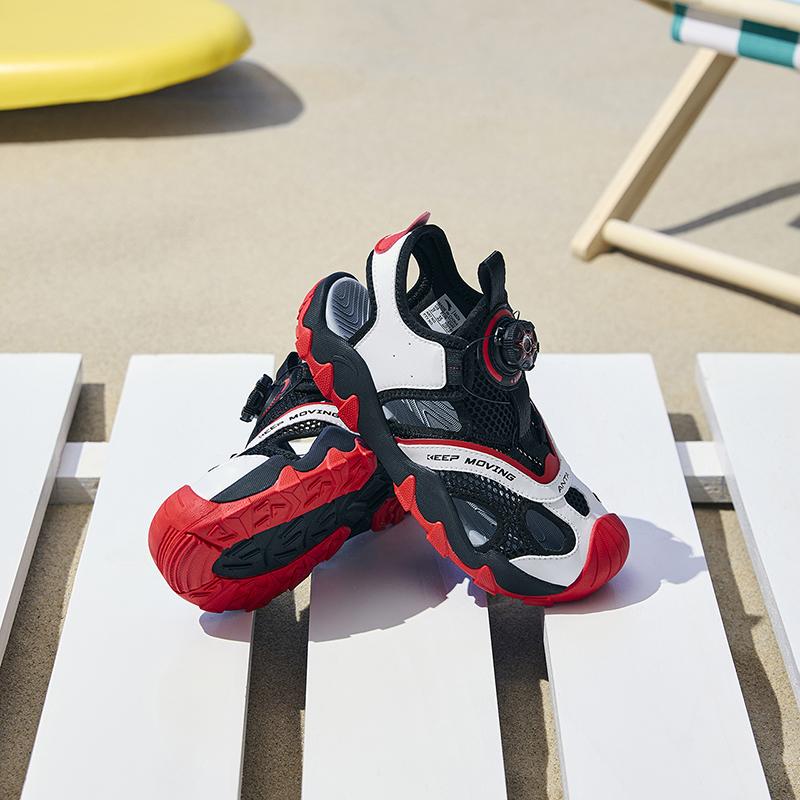 Anta Comfortable Trendy Sports Sandals Kids Footwear Black White Red A312326911-1