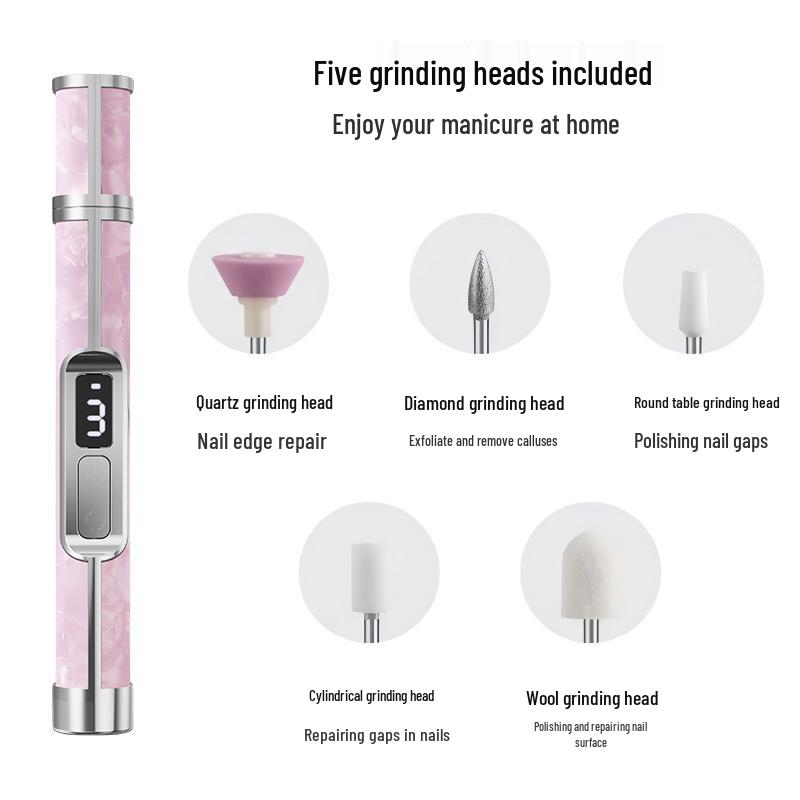 Tragbare elektrische Nagel Schleif- und Poliermaschine für Maniküre und Entfernung abgestorbener Haut
