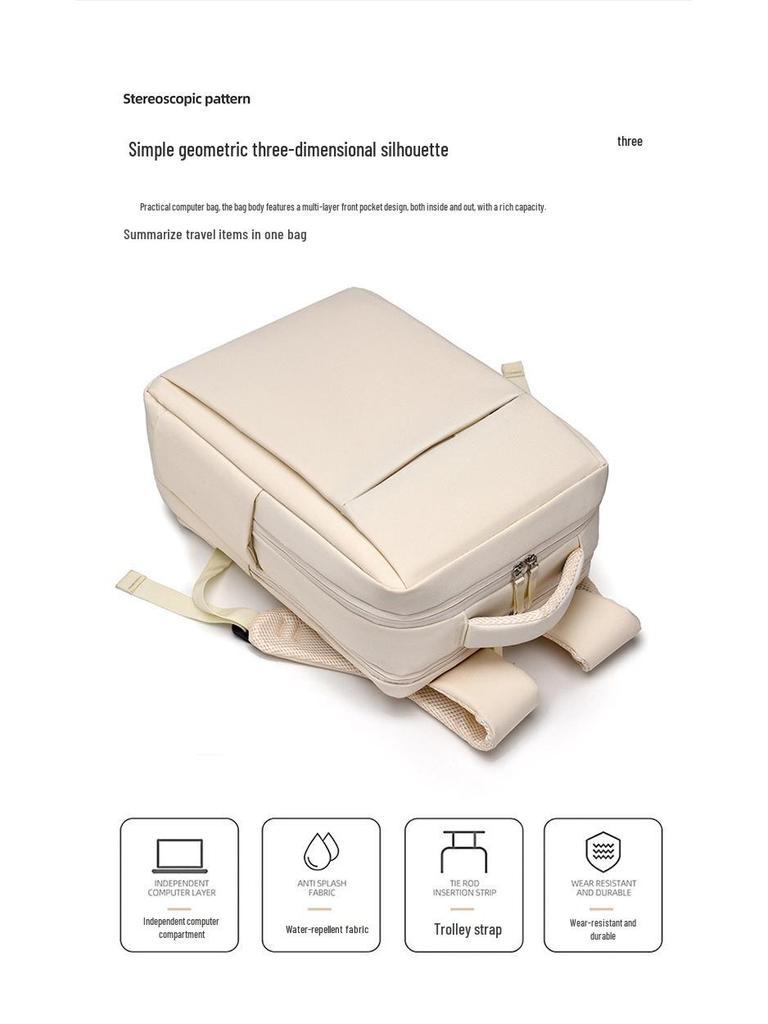 Unisex Double-Layer Backpack: Spacious Business Laptop Bag for Travel, Outdoor Adventures, and School