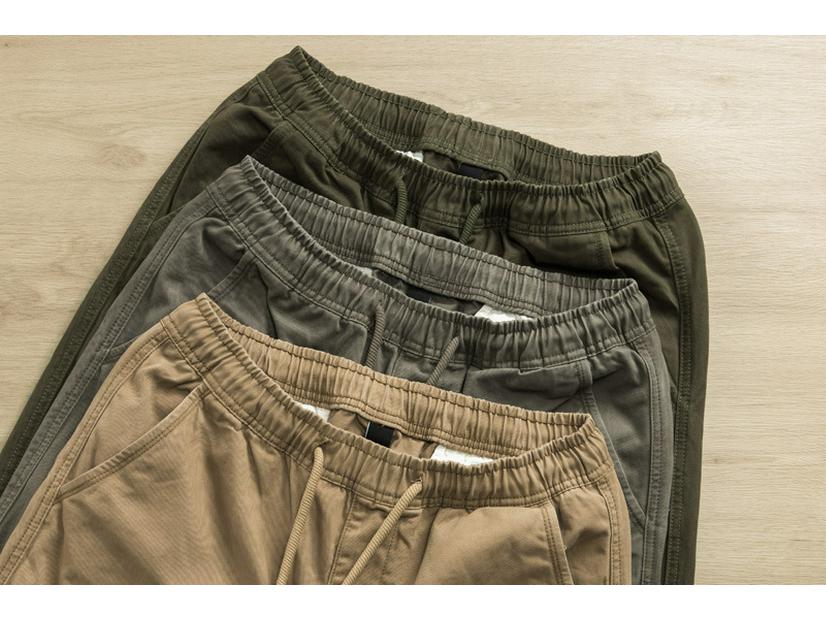 Men's Retro Straight-Leg Canvas Chino Pants - Casual Loose Fit Workwear Trousers