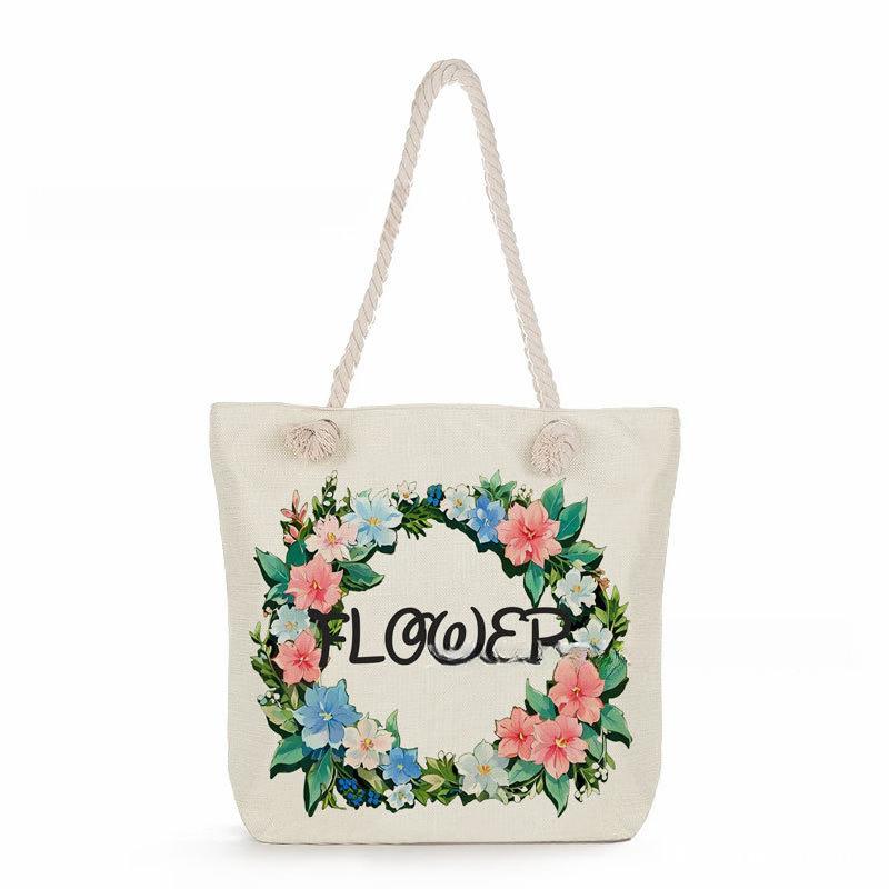 

Английский принт толстая веревка однолямочная пляжная сумка 7359 CLE