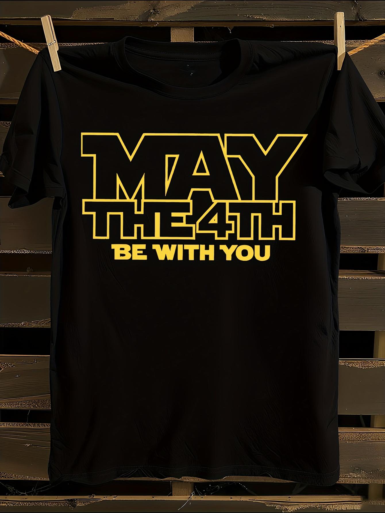 Summer May The 4Th Be with You Funny Cotton T-shirt XXXXL