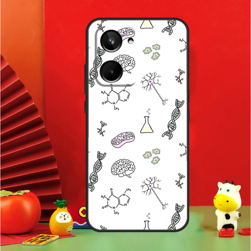

Retro DNA Science Illustration For Realme 15 Pro GT7 GT6 10 11 12 13 14 Pro Plus C65 C67 C63 C61 C51 C53 C35 C75 C55 Case Realme C67 4G