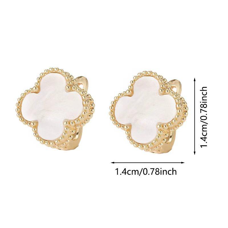 Minimalist Four-leaf Clover Stud Earrings - New Trendy Earrings High-end Light Luxury Elegant Women's Earrings