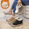 Fashion Winter Women Ankle Boots Retro Thickened Fluff Shoes Female Outdoor Thick Slip-on Snow Boots Women Casual Warm Non-Slip Boots