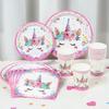 20pcs Unicorn Party Disposable Straws Unicorn Birthday Party Decorations Kids Girl Baby Shower Wedding Pool Party Supplies