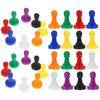 32Pcs Plastic Chess Pieces Multicolor Board Game Components Party Game Accessories Colorful Game Pawns Party Supplies