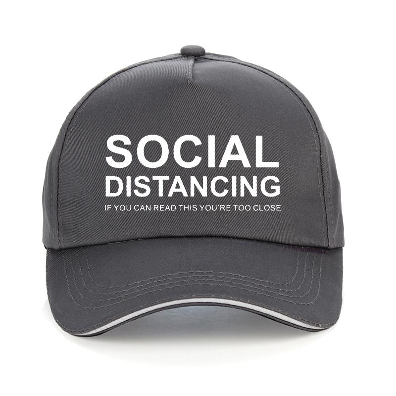 SOCIAL DISTANCING IF YOU CAN READ THIS YOU'RE TOO CLOSE Letter Women Summer Baseball Cap adjustable snapback hat