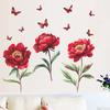 Creative Flower Butterfly Wall Stickers Self-Adhesive Decal for Bedroom Living Room Study Home Decor