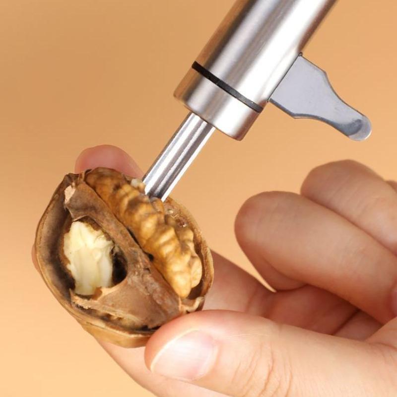 Schiaccianoci Manuale in Acciaio Inossidabile 2 in 1 Meccanico Sgusciatore Schiaccianoci per Noci Apri Rapido Utensili da Cucina Frutta e Verdura