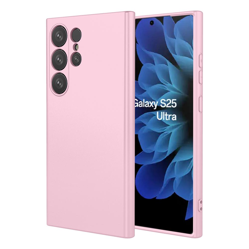 

Гибкий чехол из жидкого силикона ТПУ для Samsung Galaxy S25 Ultra S24 FE S23 Plus Защитная крышка Fundas Coque Capa Galaxy S23 Plus розовый