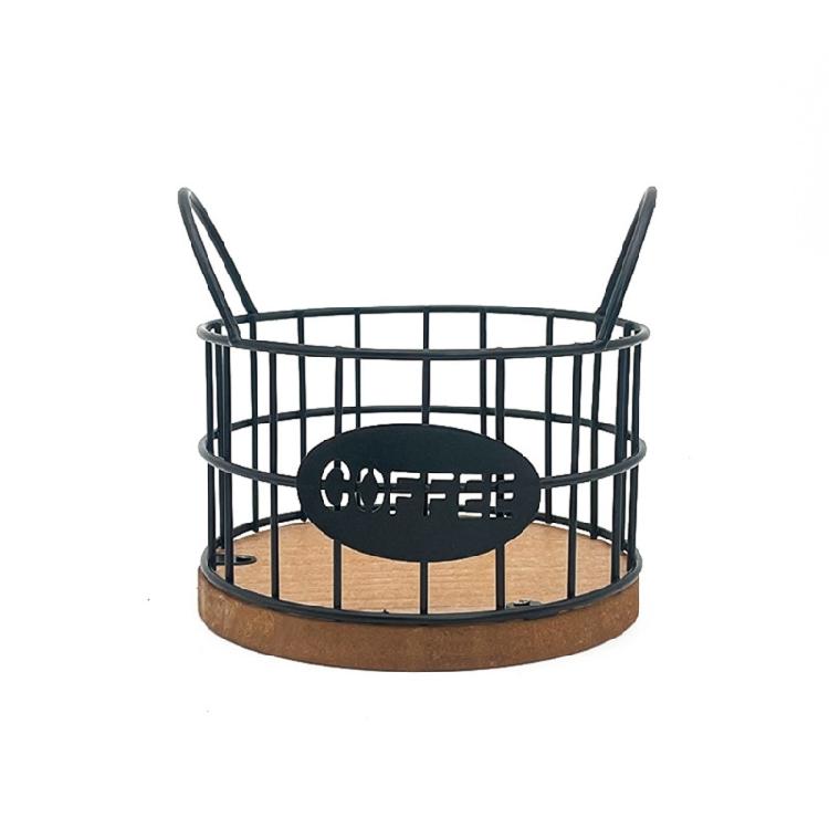 Универсальная стойка для хранения кофе декоративная корзина для кофе для кухонной столешницы чёрный 1270₽