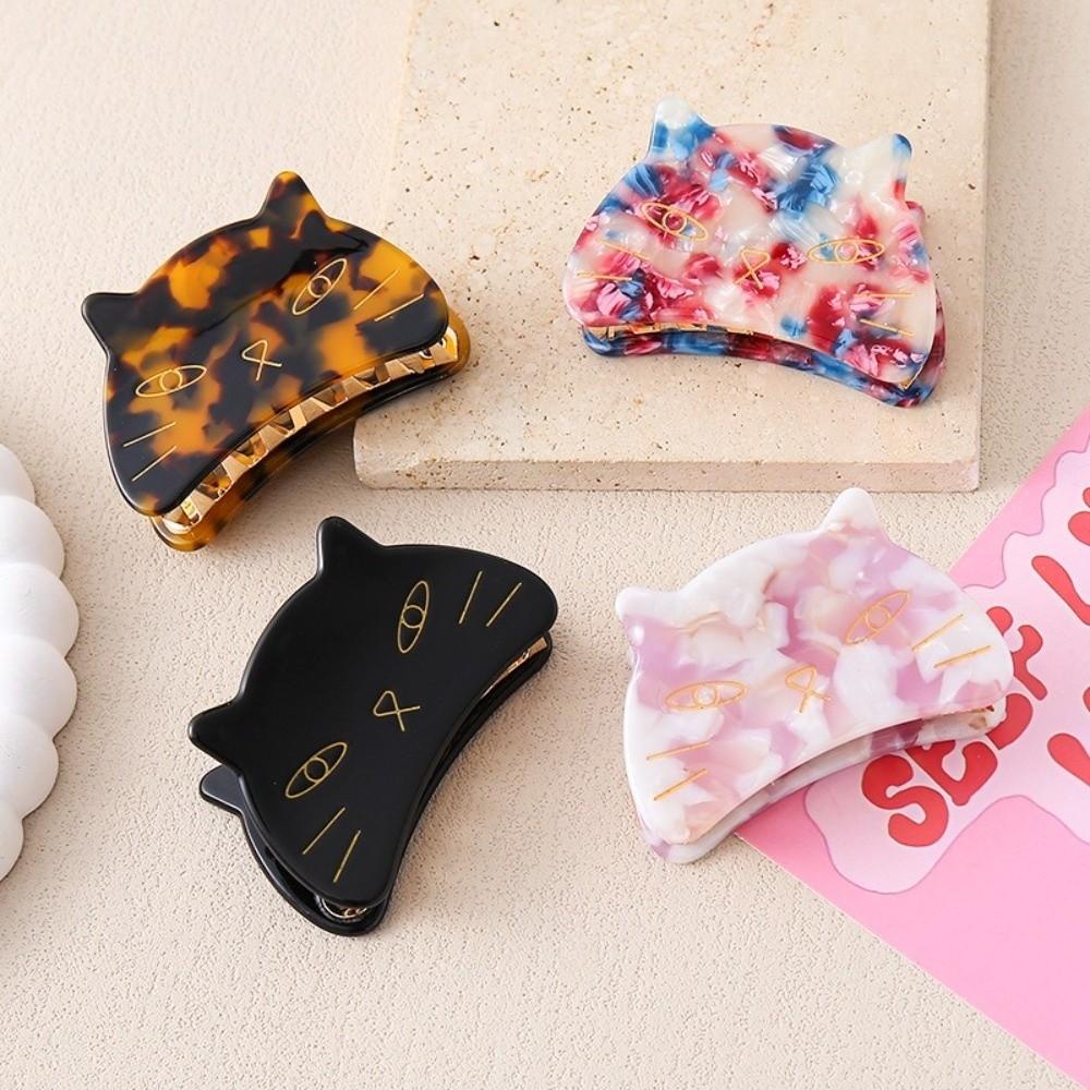 Big Animal Acetate Hairpin Metal Tooth Claw Clip Elegant Grab Clip