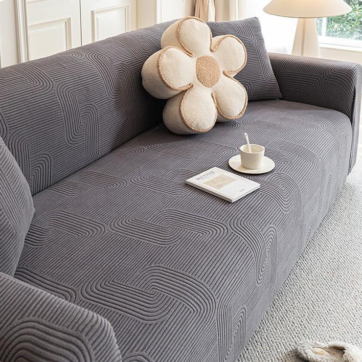 Sofa Cover Full Stretch Universal Elegant All Season Cat Scratch Resistant Soft Fabric Protective Slipcover