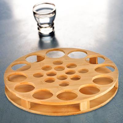 Soporte de bandeja de vidrio para cerveza, estante de exhibición para fiesta, cristalería, soporte para vasos y bebidas