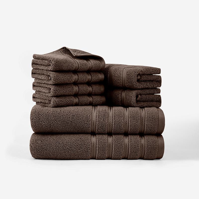 Plain Cotton Eight-piece Set of Towels 22 Towels 4 Square Towels, Promotional Embroidery Available
