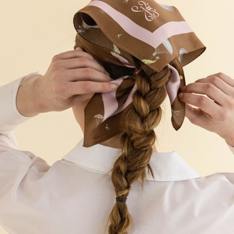 2DREAMERS Cocoa Dream Veil Silk Scarf