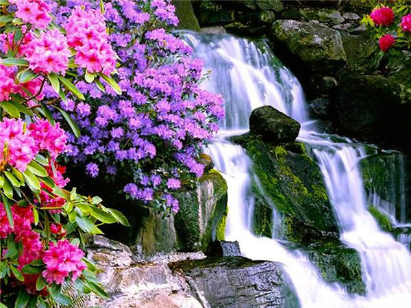 5D Diamond Painting Waterfall Full Square Round Diamond Embroidery Mountain Landscape Rhinestone Picture Home Decor