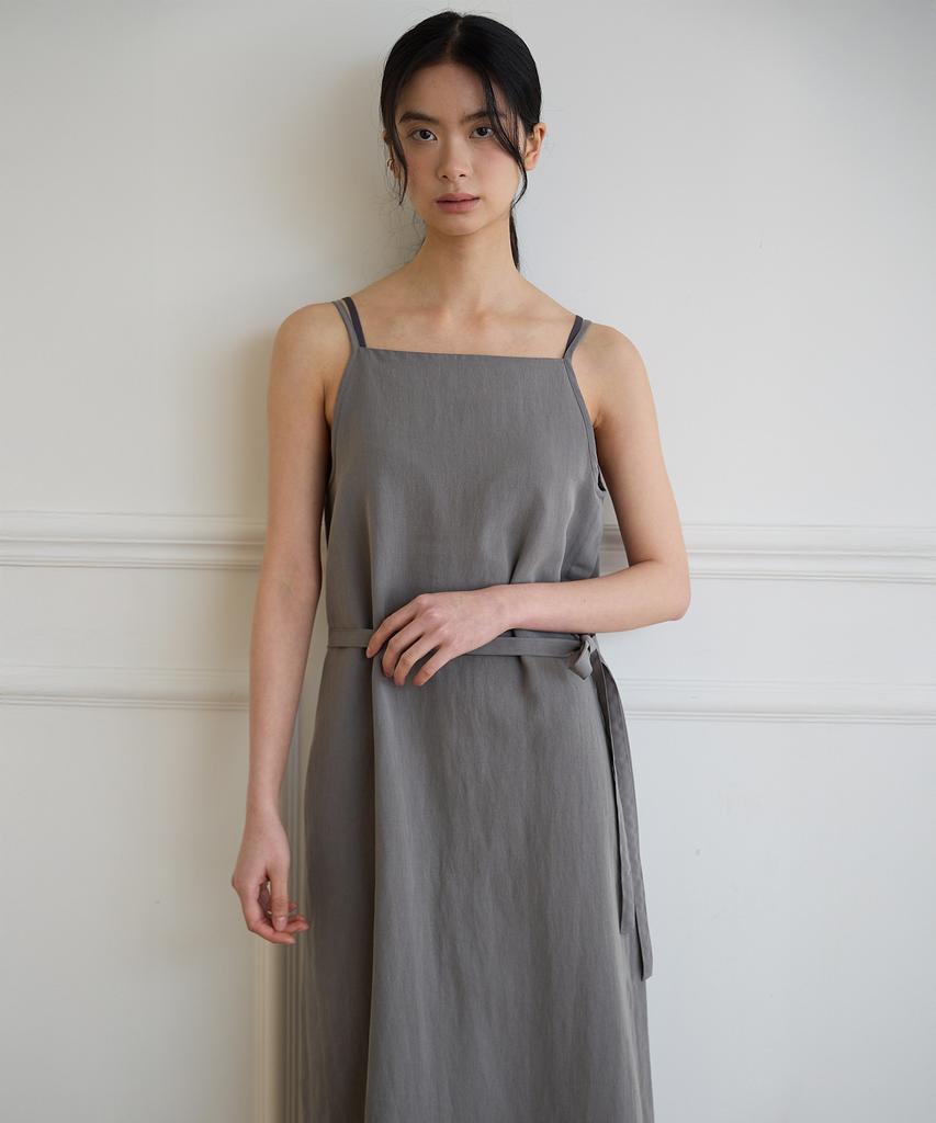 Oeoseoul Line Button-Up Dress [Gray]