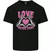 Love Never Ends Gothic Valentines Day Mens Cotton T-Shirt Tee Top